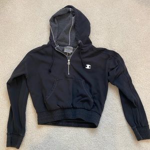 Champion Quarter-Zip Cropped Hoodie